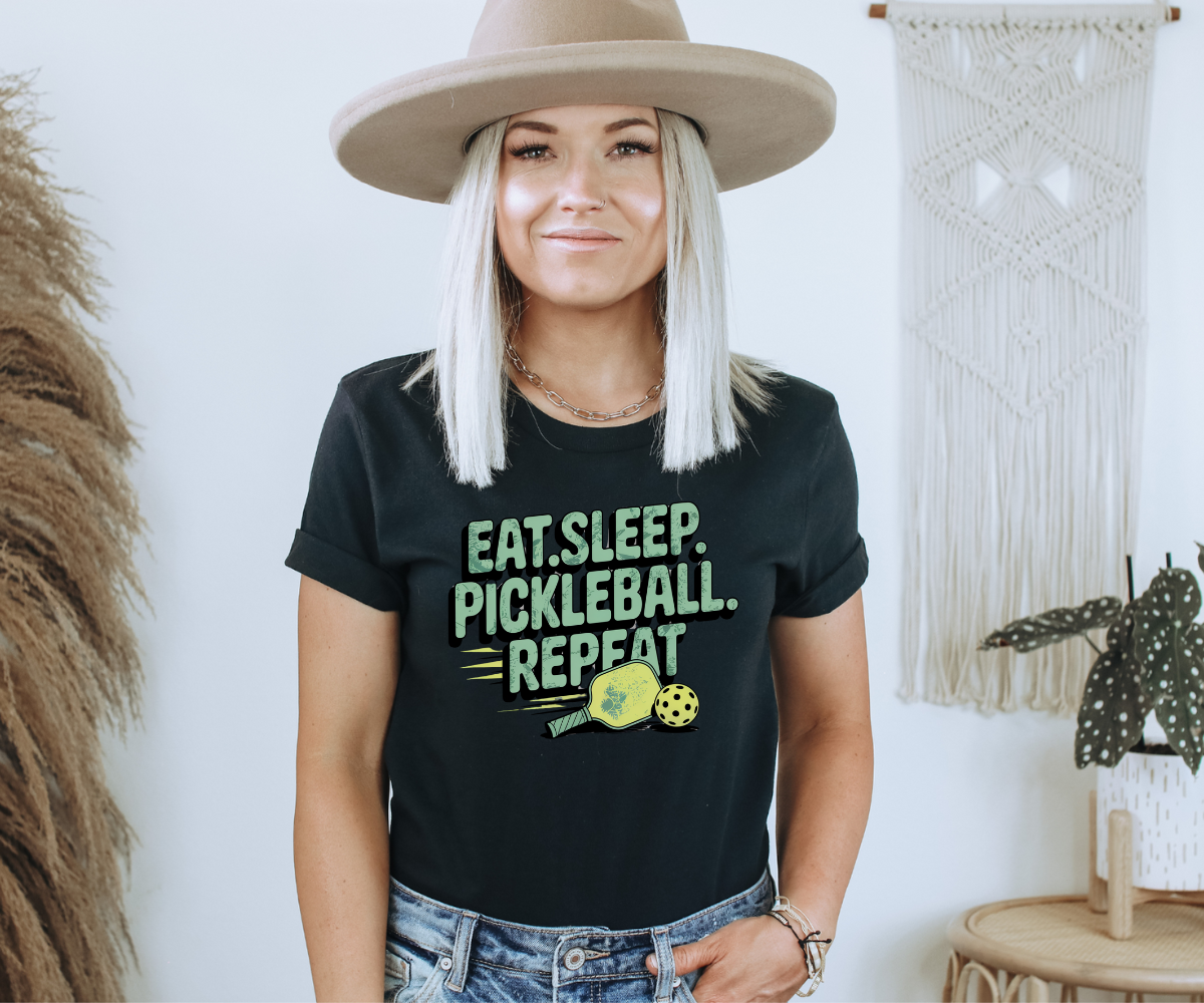 Eat Sleep Pickleball Repeat Tee
