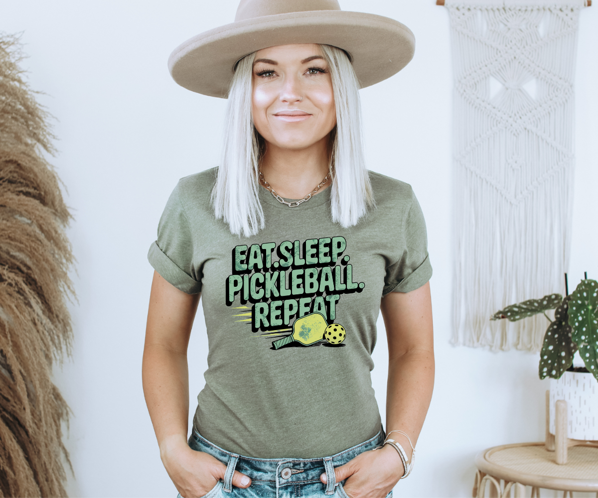 Eat Sleep Pickleball Repeat Tee