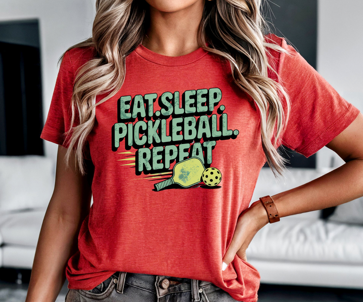 Eat Sleep Pickleball Repeat Tee