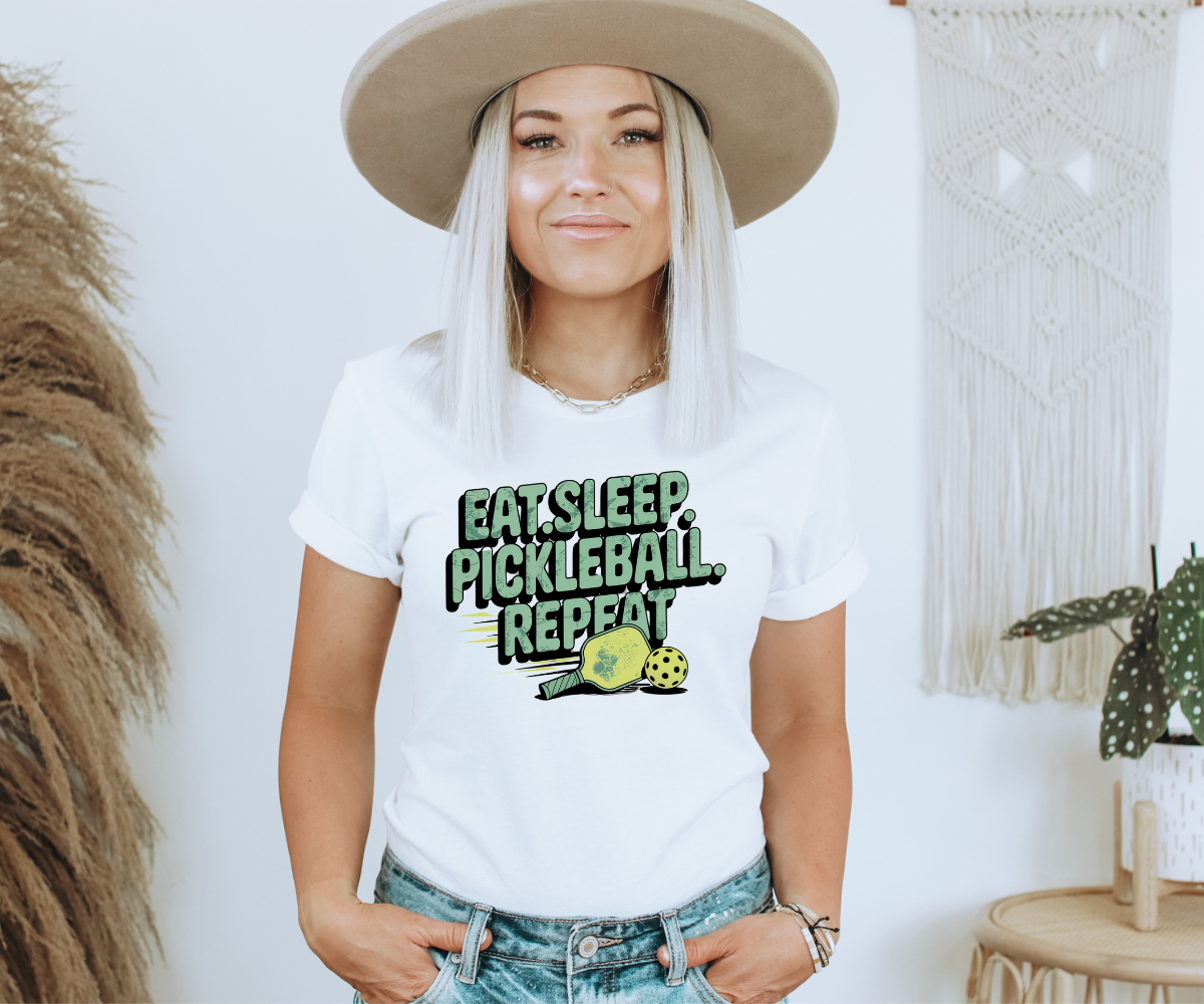 Eat Sleep Pickleball Repeat Tee