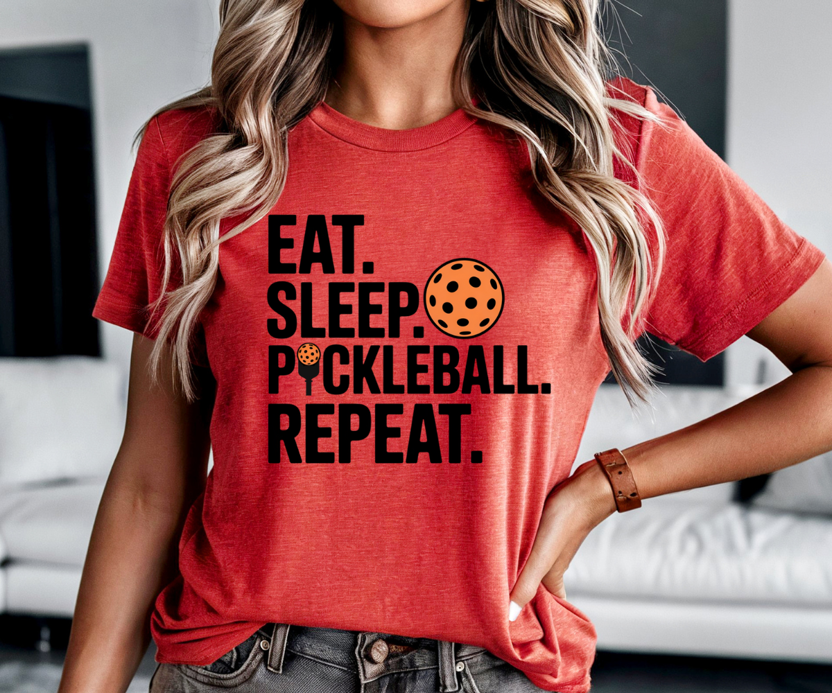Eat Sleep Pickleball Repeat Tee
