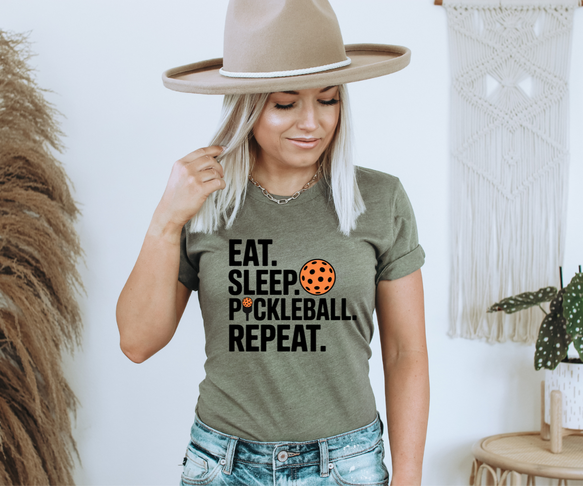 Eat Sleep Pickleball Repeat Tee