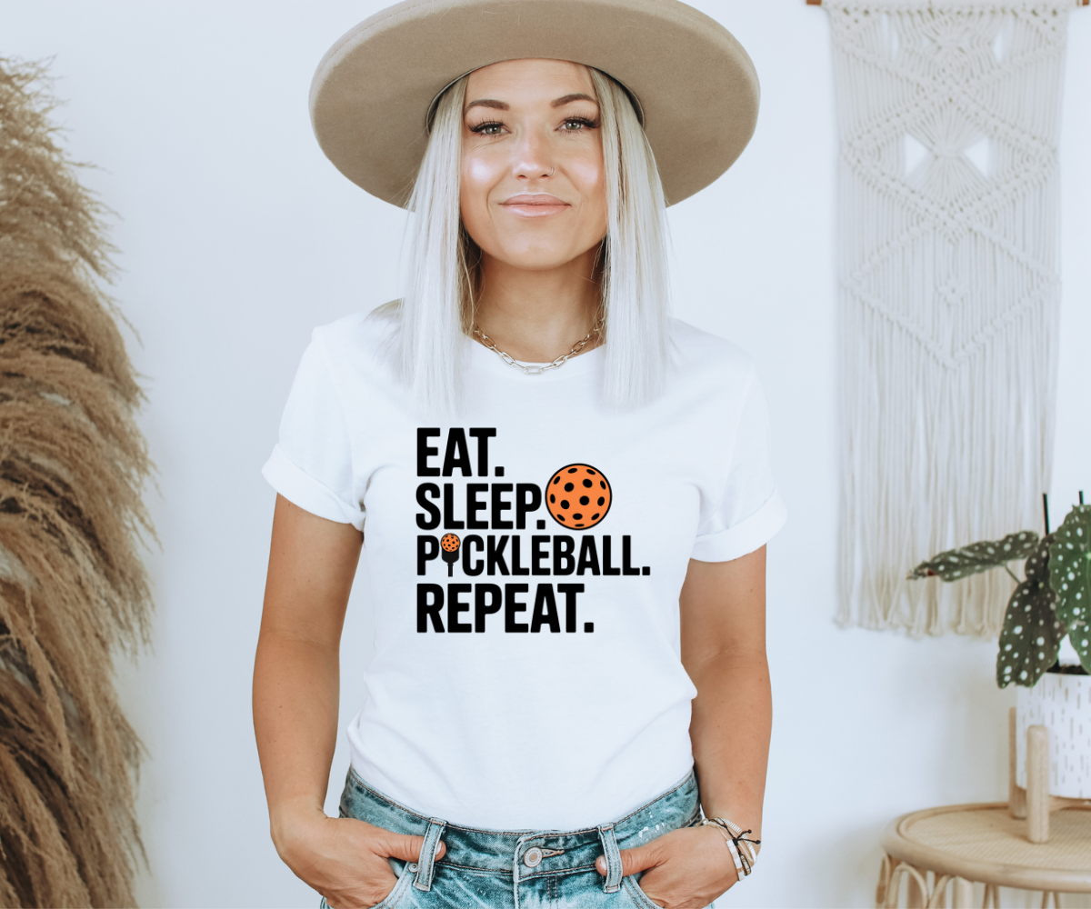 Eat Sleep Pickleball Repeat Tee